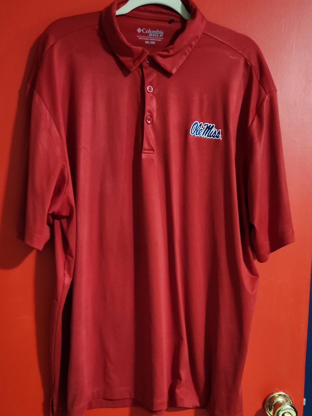 3XL Columbia Men’s Red Ole Miss Performance Polo